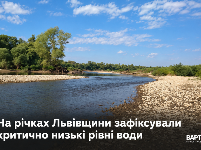 На річках Львівщини зафіксували критично низькі рівні води