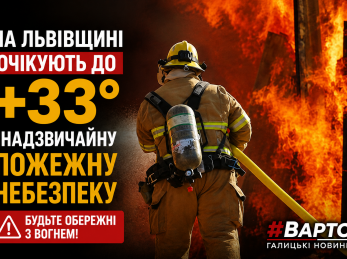 На Львівщині очікують до +33° і надзвичайну пожежну небезпеку