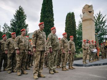 У Дрогобичі встановили меморіал загиблим військовим бригади «Чорний ліс»