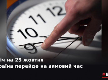 У ніч на 25 жовтня Україна перейде на зимовий час